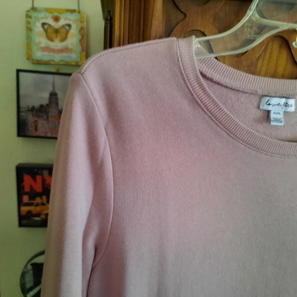 3/$15 Love Fire 3/4 Sleeve Sweater Dress with pockets - Blush Pink, Size M - Picture 5 of 16